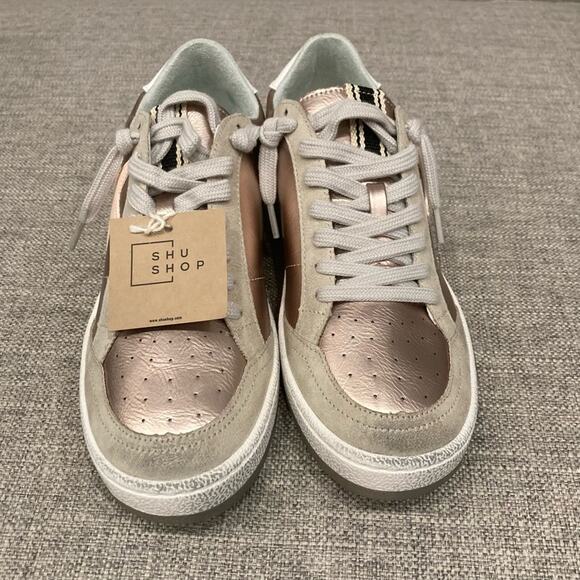 NEW Shu Shop Paz Women’s Sneakers in Peach Brand New in Box Size 7 - Picture 2 of 5